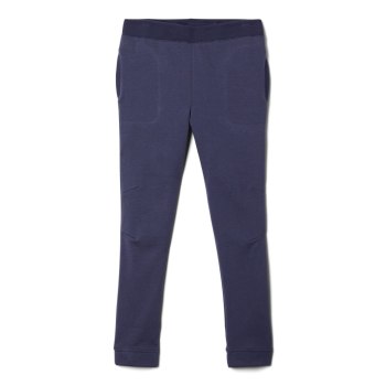 Columbia Branded French Terry Jogger, Pantalones Azul Marino Para Niña | 058692-EMO